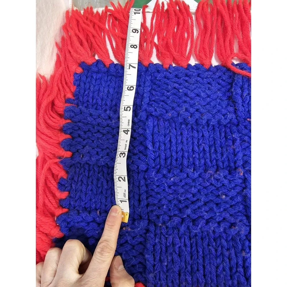 Vintage Large Colorful Crocheted Afghan Blanket Throw 67x43 Grannycore